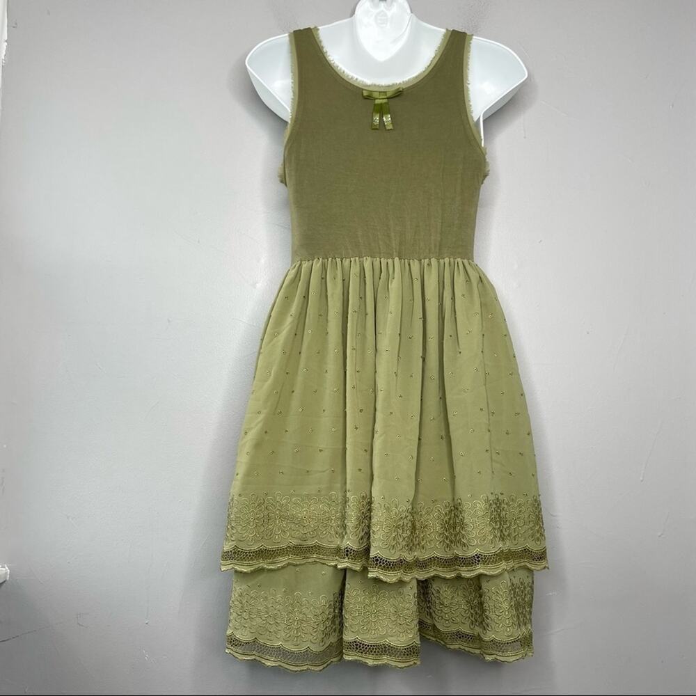 SILVIAN HEACH Dress Womens Size XS Fairy Earthy Goblin Ruffle Lace Whimsical - Picture 6 of 10